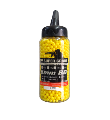 6MM BB BULLETS 2000PC 0,12G YELLOW