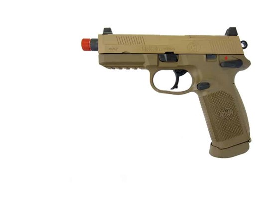 FNX-45 TACTICAL METAL SLIDE GAS BLOW BACK AIRSOFT PISTOL TAN