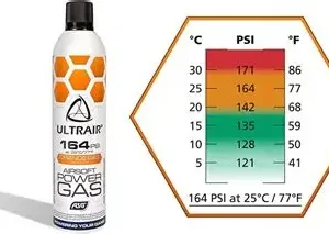 ASG PROPELLANT GAS 570ML 164 PSI HP ORANGE - 19894