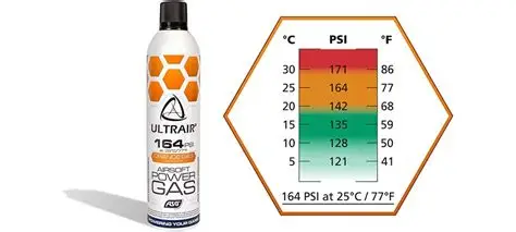 ASG PROPELLANT GAS 570ML 164 PSI HP ORANGE - 19894